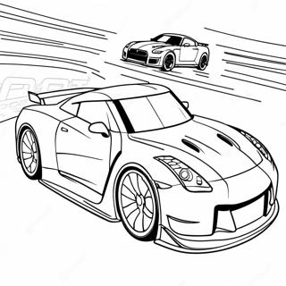 Page De Coloriage De La Voiture De Course Gtr Rapide 95691-34838