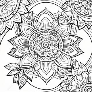 Page De Coloriage Therapie Mandala Relaxant 95743-34878