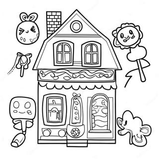 Maison De Poupée En Papier Toca Boca Pages À Colorier