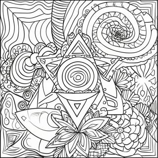 Page A Colorier De Formes Geometriques Trippantes 9585-1700