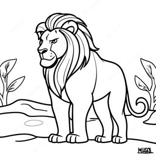 Page De Coloriage Mufasa Fier Et Droit 95898-35010
