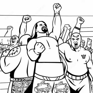 Page De Coloriage Lutteurs Wwe Celebrant La Victoire 95922 35024