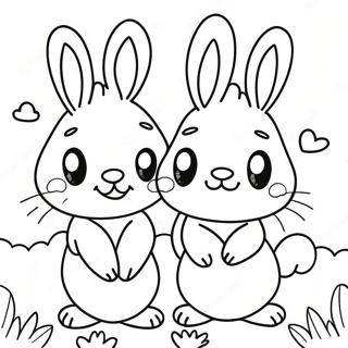 Bunnies Ensoleilles Heureux A Colorier 96025-35097