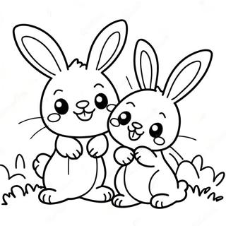 Bunnies Ensoleilles Heureux A Colorier 96025-35098