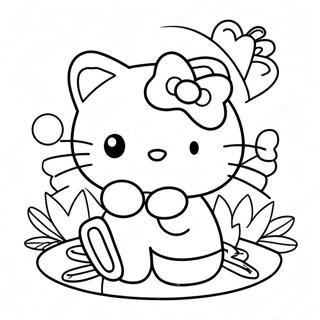 Hello Kitty Thanksgiving Pages À Colorier