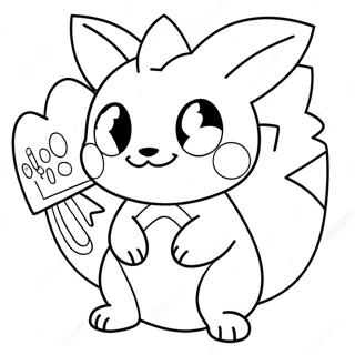 Pokemon Saint-Valentin Pages À Colorier