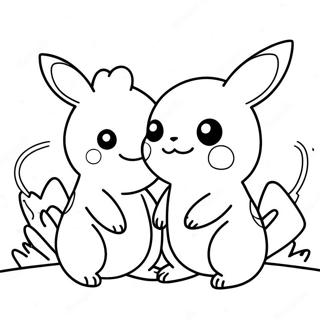 Page De Coloriage Couples Pokemon Mignons 96155-35197