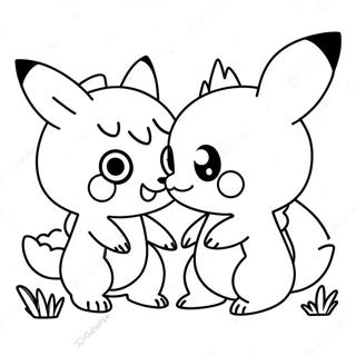 Page De Coloriage Couples Pokemon Mignons 96155-35198