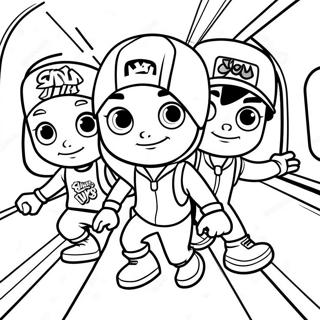 Personnages Colores De Subway Surfers Page De Coloriage 96207-35237