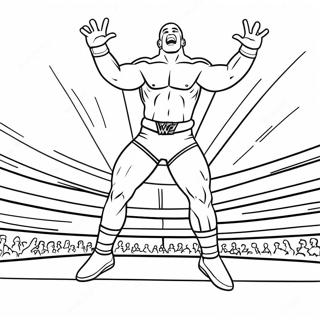 Lutteur Wwe Sautant Sur Un Adversaire Page De Coloriage 96233-35257