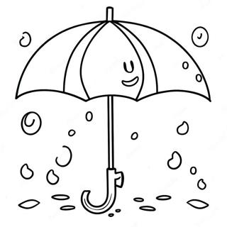 Page De Coloriage De Parapluie Colore Sous La Pluie 96259-35278