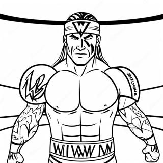 Page De Coloriage Wwe En Niveaux De Gris Detaillee 96310-35314