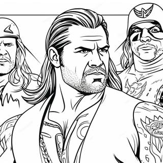 Page De Coloriage Wwe En Niveaux De Gris Detaillee 96310-35315