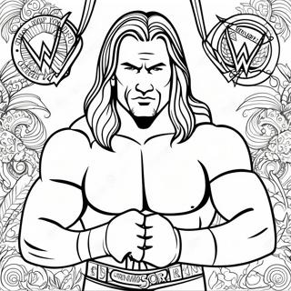 Page De Coloriage Wwe En Niveaux De Gris Detaillee 96310-35316