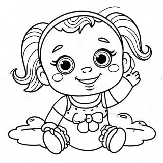 Page A Colorier De Poupee Bebe Heureuse 96441 35421