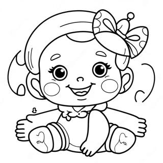Page A Colorier De Poupee Bebe Heureuse 96441 35424