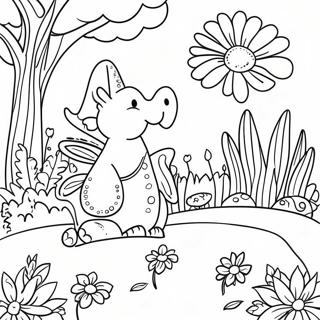 Page A Colorier Inversee Fantaisiste Dun Jardin 96465-35438