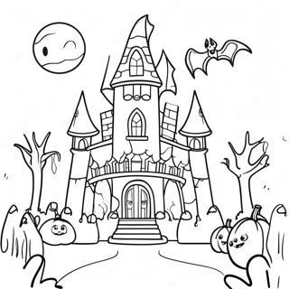 Page De Coloriage Du Chateau Hante De Halloweentown 96516-35477