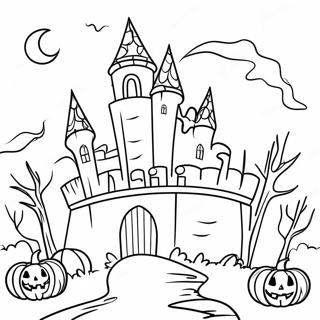 Page De Coloriage Du Chateau Hante De Halloweentown 96516-35478