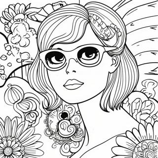 Page De Coloriage Retro Des Annees 70 96670-35595