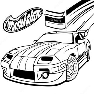Page De Coloriage De Voiture Jdm Avec Rayures De Course 96905-35789