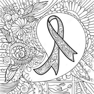 Page De Coloriage Du Ruban De Sensibilisation Au Cancer 97003-36018