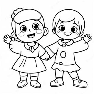 Page De Coloriage Denfants Heureux Soutenant Le Cancer 97007 36034