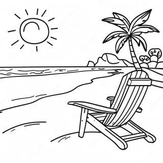 Page De Coloriage De La Plage Ensoleillee De Floride 97030-36041