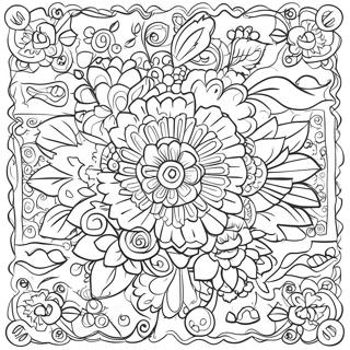 Page De Coloriage Des Decorations Festives De Papel Picado 97059-36076