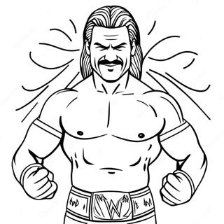 Page De Coloriage De Lutteur Wwe Dynamique 97313-36261