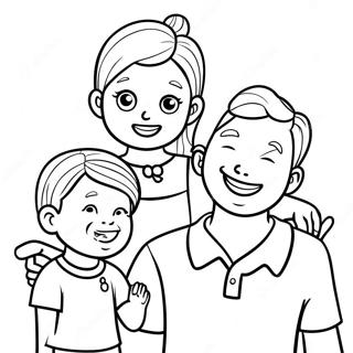 Page De Coloriage De La Vie De Famille Heureuse 97339-36281