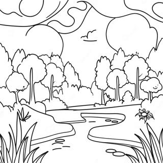Page De Coloriage De La Vie En Nature Paisible 97340 36286