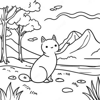 Page De Coloriage De La Vie En Nature Paisible 97340 36288