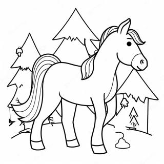 Page De Coloriage De Cheval De Noel 97414-36340