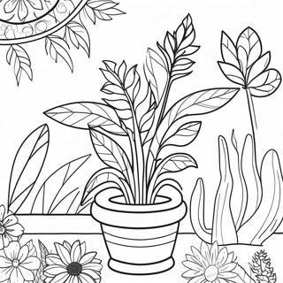 Plante Pour Adultes Pages À Colorier