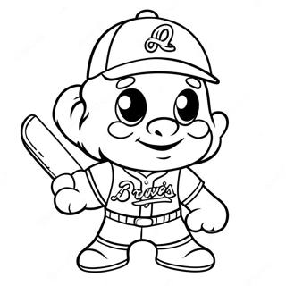 Page De Coloriage Du Mignon Mascotte Des Atlanta Braves 97492-36401