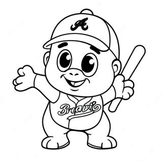 Page De Coloriage Du Mignon Mascotte Des Atlanta Braves 97492-36402