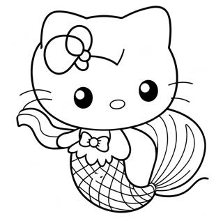 Page De Coloriage De Hello Kitty Sirene 97517-36418