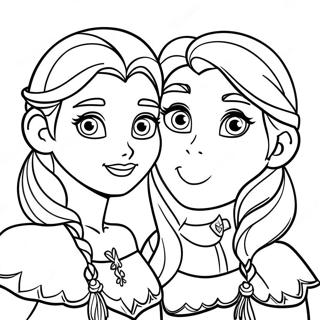 Elsa Et Anna Pages À Colorier