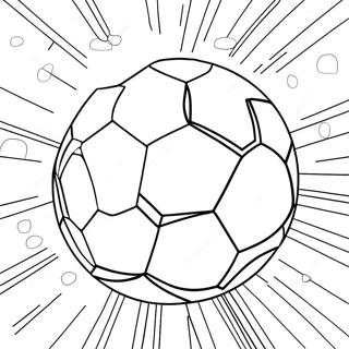 Page De Coloriage Dun Ballon De Football Colore En Action 97595-36482