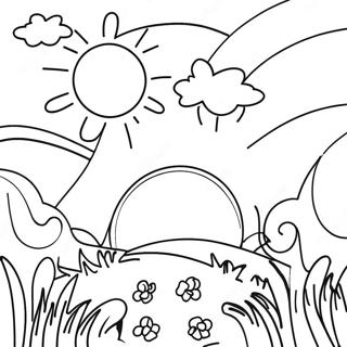 Page De Coloriage Dun Ciel Bleu Ensoleille 97621 36594