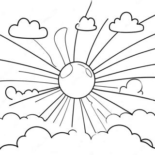 Page De Coloriage Dun Ciel Bleu Ensoleille 97621 36595