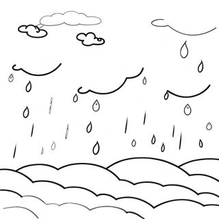 Page De Coloriage Dun Ciel Nuageux Avec De La Pluie 97622 36600