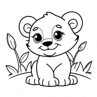Mignon Lionceau Jouant Page A Colorier 9765 2655