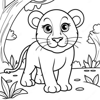 Lionceau Explorant La Jungle Page A Colorier Pages À Colorier