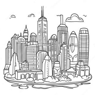 Page De Coloriage Du Paysage Urbain Colore De Lego City 97725-36583