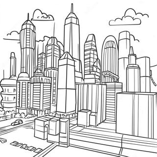 Page De Coloriage Du Paysage Urbain Colore De Lego City 97725-36674