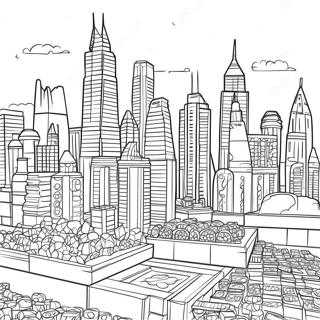 Page De Coloriage Du Paysage Urbain Colore De Lego City 97725-36718