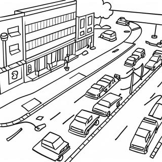Page De Coloriage Dune Scene De Rue Animee De Lego City 97726-36721