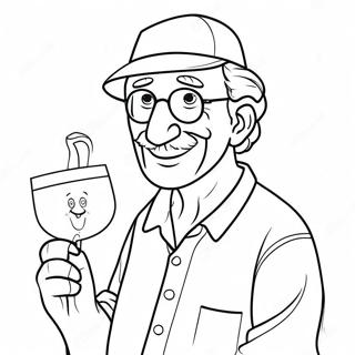 Page De Coloriage Drole Pour La Fete Des Peres Avec Papi 97802-36778